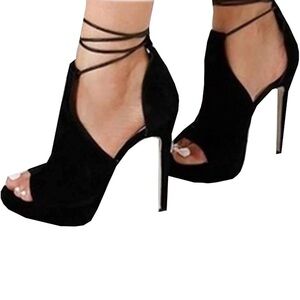 Peep Toe Platform Heels Sexy Sandals - closet clean out !!
